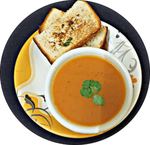 Garlic Bread With Tomato Soup