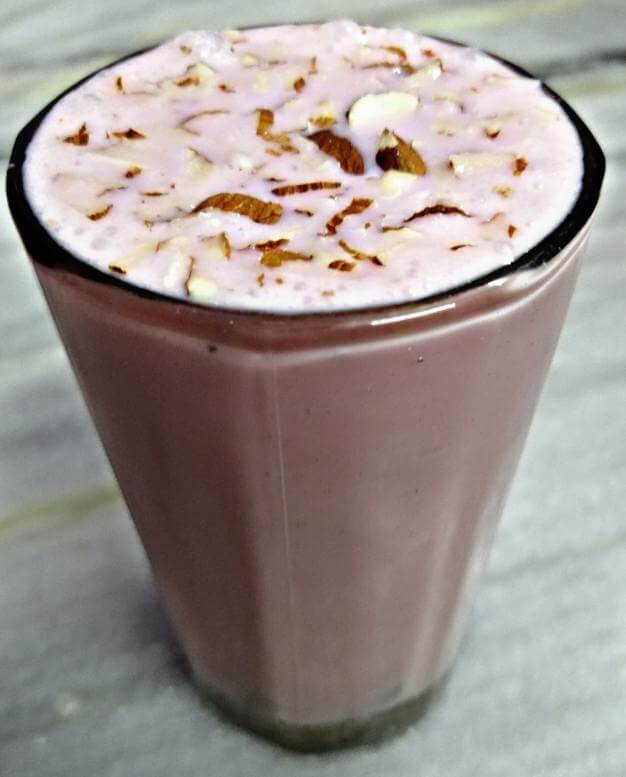 Roohafza milkshake With Dry Fruits Drink Recipe